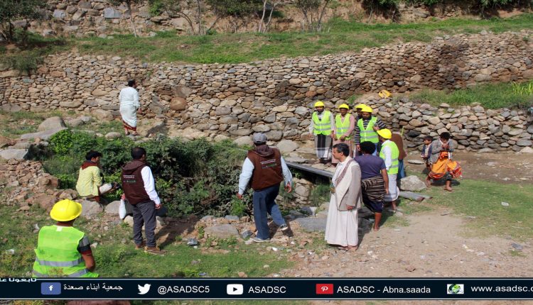 جمعية أبناء صعدة تبدأ العمل بإعادة تأهيل (2) آبار مياه سطحية في منبه